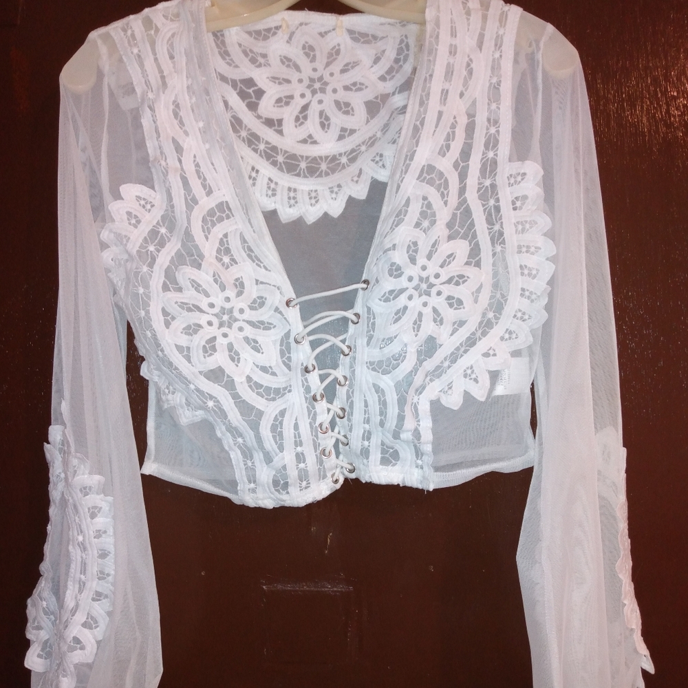 White lace blouse